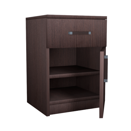 Тумба прикроватная №4 (ящик + дверь) (новые нап) (Венге)