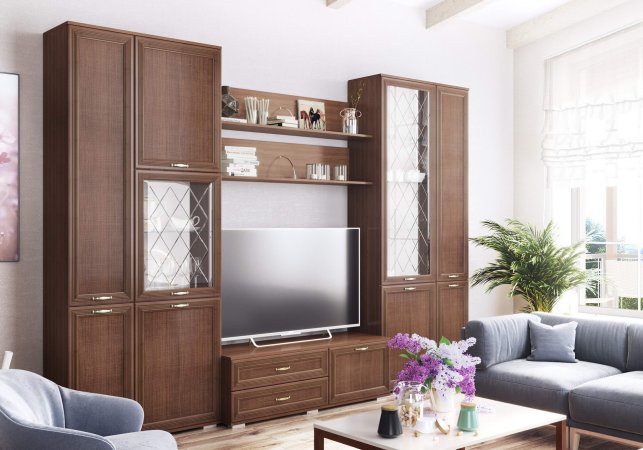 Ливорно Тумба для ТВ-техники ЛТ-1 (Орех донской)