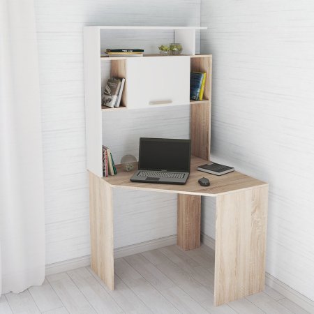 Компьютерный стол Квартет 12 (Сонома/Белый)