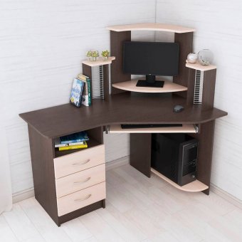 Компьютерный стол Грета 7 (Венге/Дуб молочный)