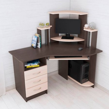 Компьютерный стол Грета 7 (Венге/Дуб молочный)