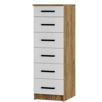 Евро комод КМ-04 (крафт/белый)