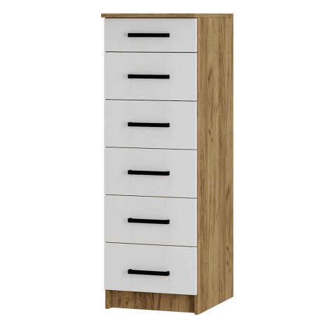 Евро комод КМ-04 (крафт/белый)