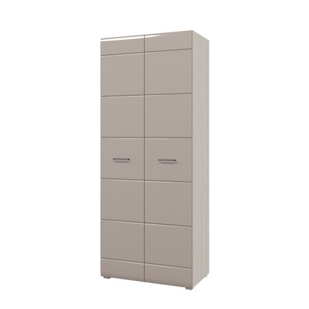 Ненси шкаф 2 ств (Ясень шимо/Капучино глянец)