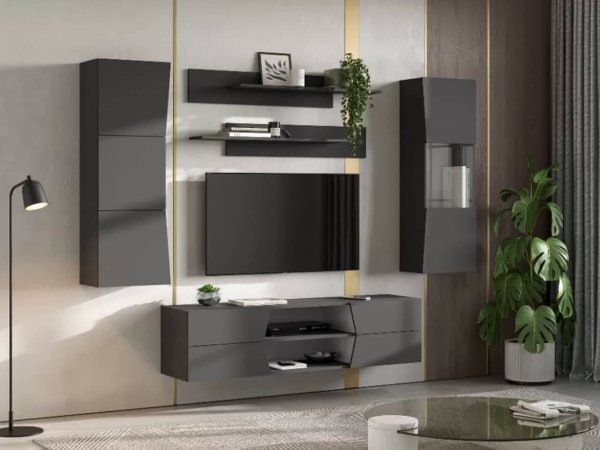 Оникс-11 тумба тв навесная (Графит)