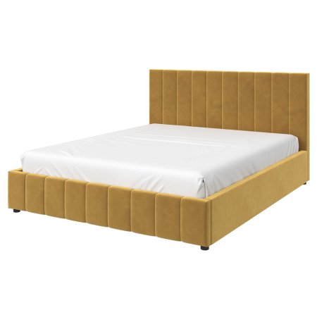 Нельсон Вертикаль кровать 160х200 + металлокаркас + подъемный механизм (Горчица)