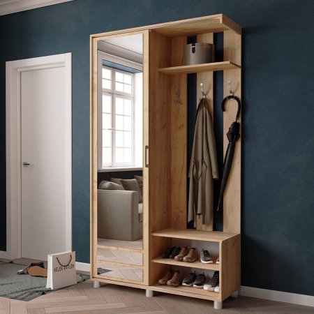 Прихожая Ларго-2 (Дуб крафт золотой)