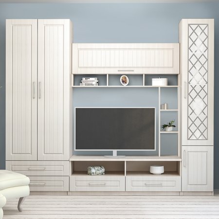 Аллегро №9 мдф прованс Антресоль (Бодега/Сандал Белый)