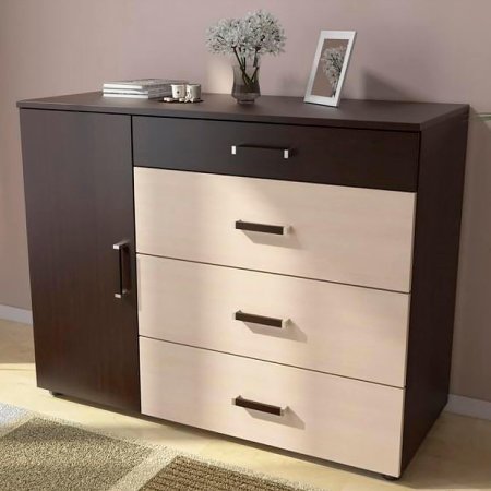 Вега комод К-02 (Венге/Дуб молочный)