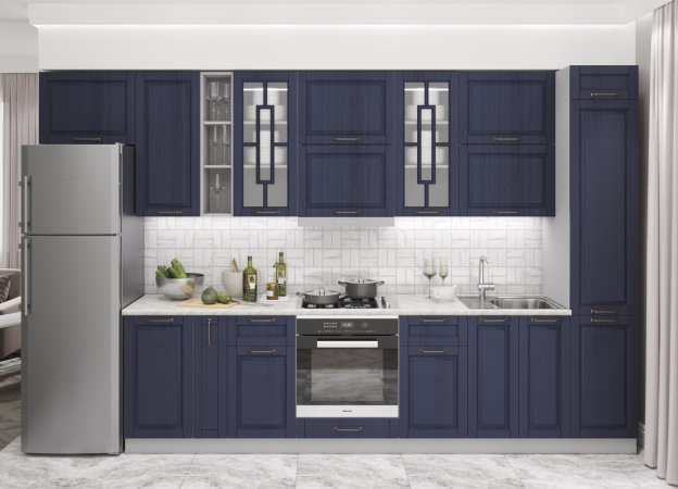 Модульная кухня Гарда (Индиго)