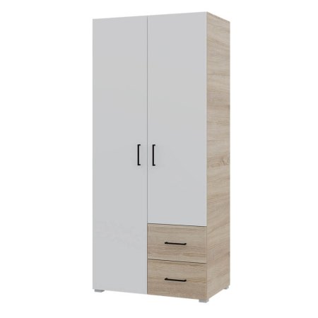 VICTOR шкаф 2 ств с ящиками (Сонома/Белый)