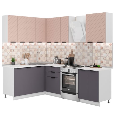 Модульная кухня Норд Wind (Софт какао/софт смок)