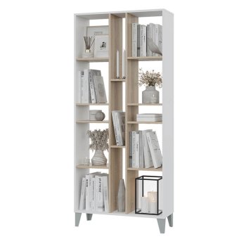 Асти cтеллаж (Сонома/Белый)