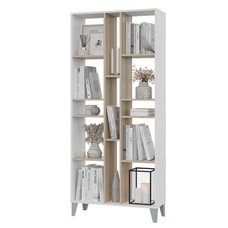 Асти cтеллаж (Сонома/Белый)