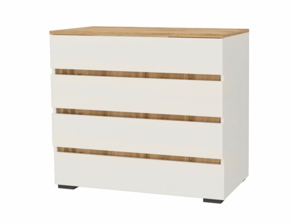 Дубай секция №3 Комод 900 (белый жемчуг/дуб вотан)