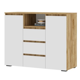 Хелен комод КМ 01 1202 (Крафт золотой/Белый)