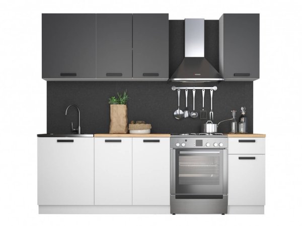 Кухня Ника Нео 1,8м (Антрацит/Белый)