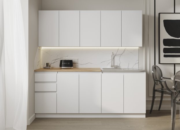 Кухня Мори 2,0м (Белый)