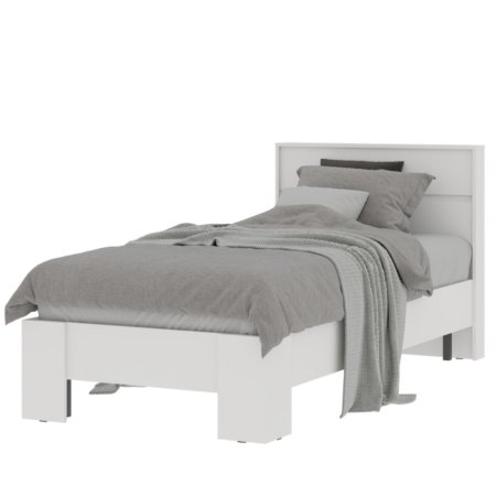 Хелен кровать КР 01 90х200 с ламелями (Белый)