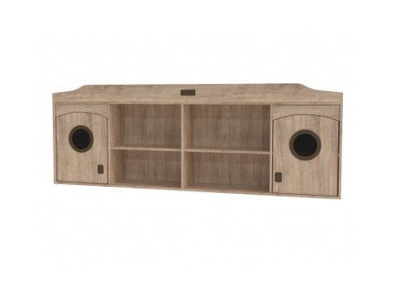 Мираж-1 секция №11 Антресоль+ иллюминатор 2 шт детская (Дуб баррик)