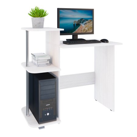 Компьютерный стол №3 (Анкор белый) - ЦРК.КСТ.03