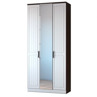 Венеция-1 секция-8 Шкаф 3 ств. (Венге/Белый)