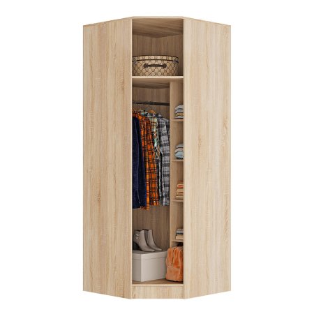 Сакура шкаф угловой (Сонома/Белый)