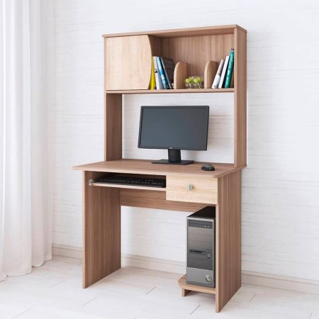 Компьютерный стол Грета 4 (Шимо темный/Сонома)