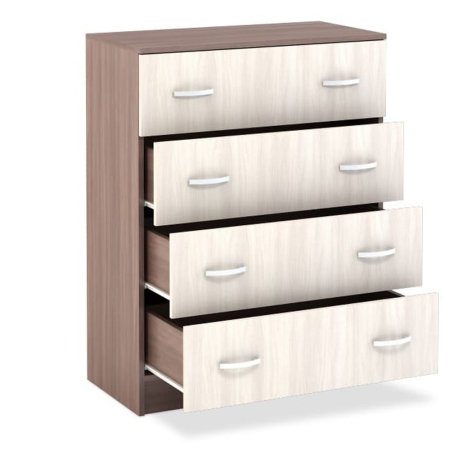 Басса комод КМ 554 4 ящика (Шимо комби)