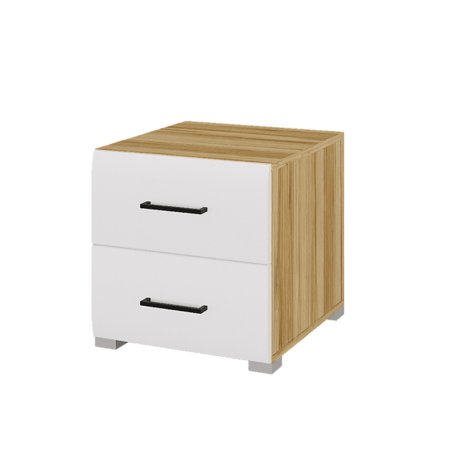 Ненси тумбочка (Крафт золотой/Белый глянец)