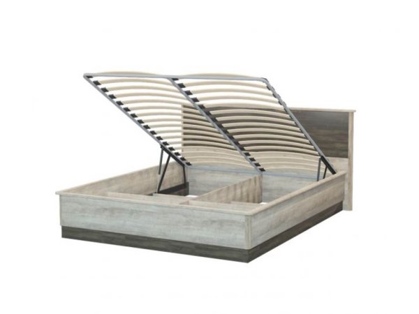 Версаль-2 кровать КД 2.8 160х200 (Дуб барик/ясень Анкор темный)