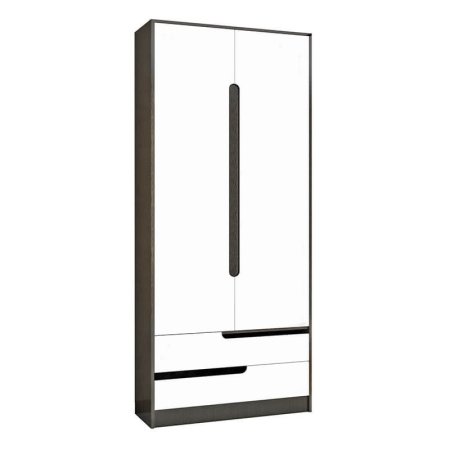 Гавана шкаф 2 ств. (Венге/акрил белый)