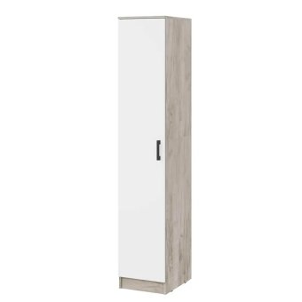 Ронда шкаф ШК-1 1 ств. (Дуб крафт серый/белый)