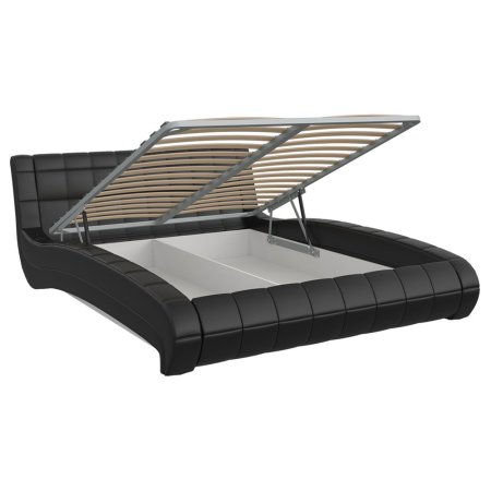 Шарлиз кровать 160х200 + металлокаркас + подъемный механизм (Черный)