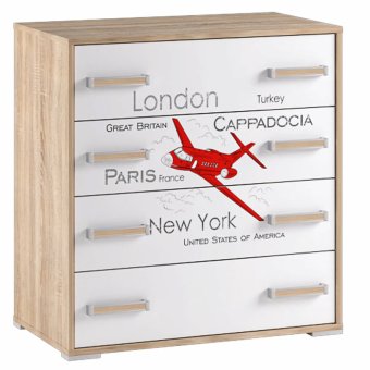 Бланка комод детский корпус + фасад (Сонома/фотопечать)