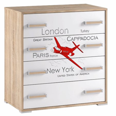 Бланка комод детский корпус + фасад (Сонома/фотопечать)