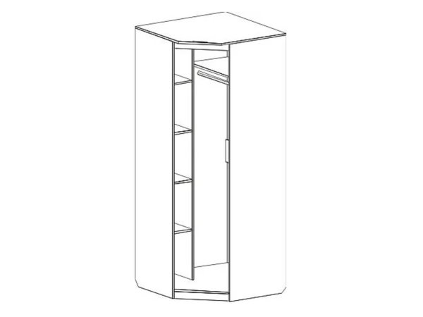 Элана спальня шкаф угловой (Бодега белая)