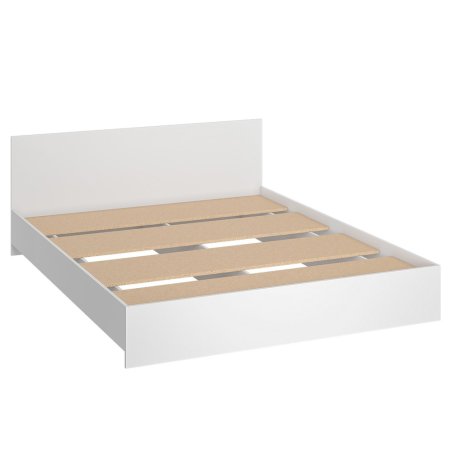 Ронда кровать КР 160х200  + настил ДСП (Белый)