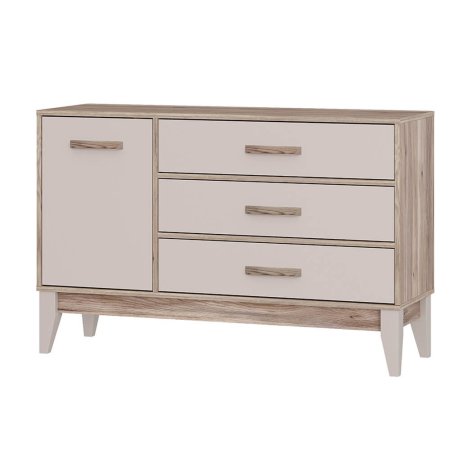 Скандика комод КМ-12 (дуб смоки/кашемир)