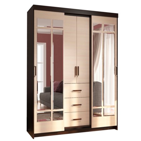 Комфорт 6 М шкаф-купе (Венге/Дуб молочный)