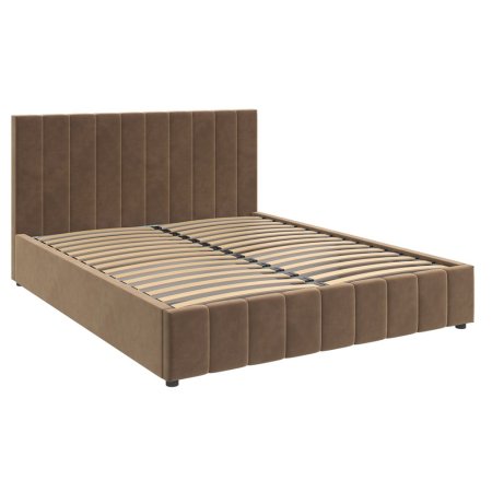 Нельсон Вертикаль кровать 160х200 + металлокаркас + подъемный механизм (Серо-бежевый)