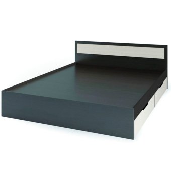 Гармония кровать КР 604 160х200 с ящиками (Венге/Белфорд)