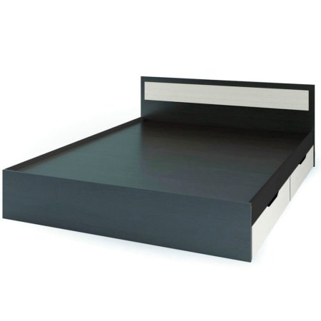 Гармония кровать КР 604 160х200 с ящиками (Венге/Белфорд)