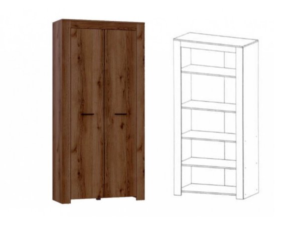 Квадро-21 шкаф 2 ств. ЦРК.КВД.21 (Дуб делано темный)