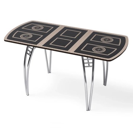 Стол "Греческий темный " раздвижной с фотопечатью (1500*700) стекло 4мм+лдсп 22мм