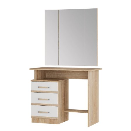 Сакура косметический стол (Сонома/Белый)