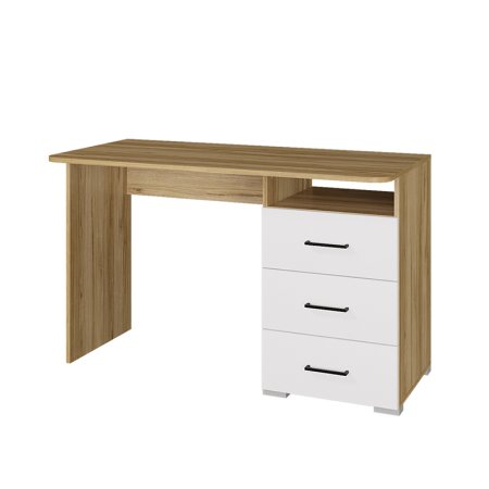 Лайт стол 1200/3 ящика  (Дуб золотой/Белый)