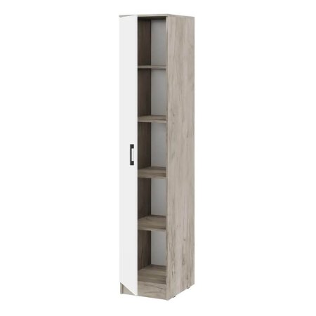 Ронда шкаф ШК-1 1 ств. (Дуб крафт серый/белый)