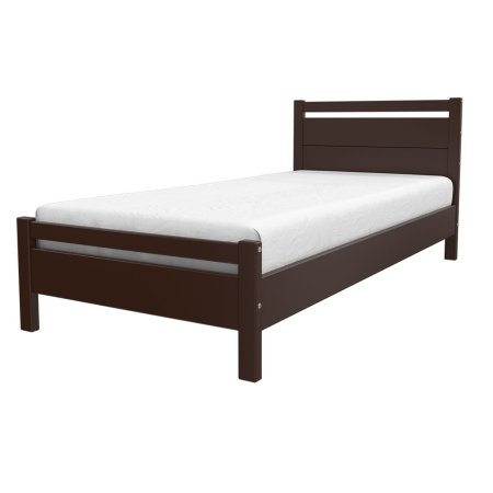 Вероника-1 кровать 90х200 + металлокаркас + комплект ножек (Орех темный)