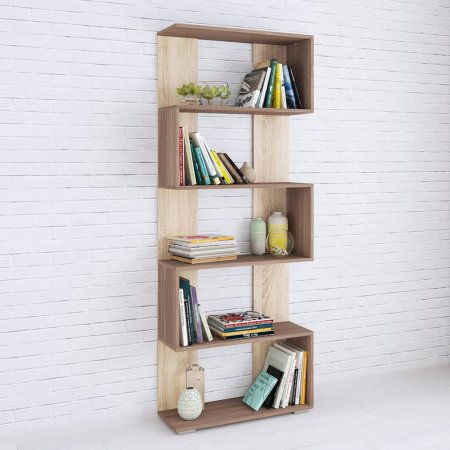 Стеллаж Ромео 1 (Шимо темный/Сонома)